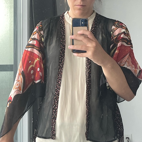 BCBG MAX AZRIA Silk tie blouse size XS - Picture 6 of 12